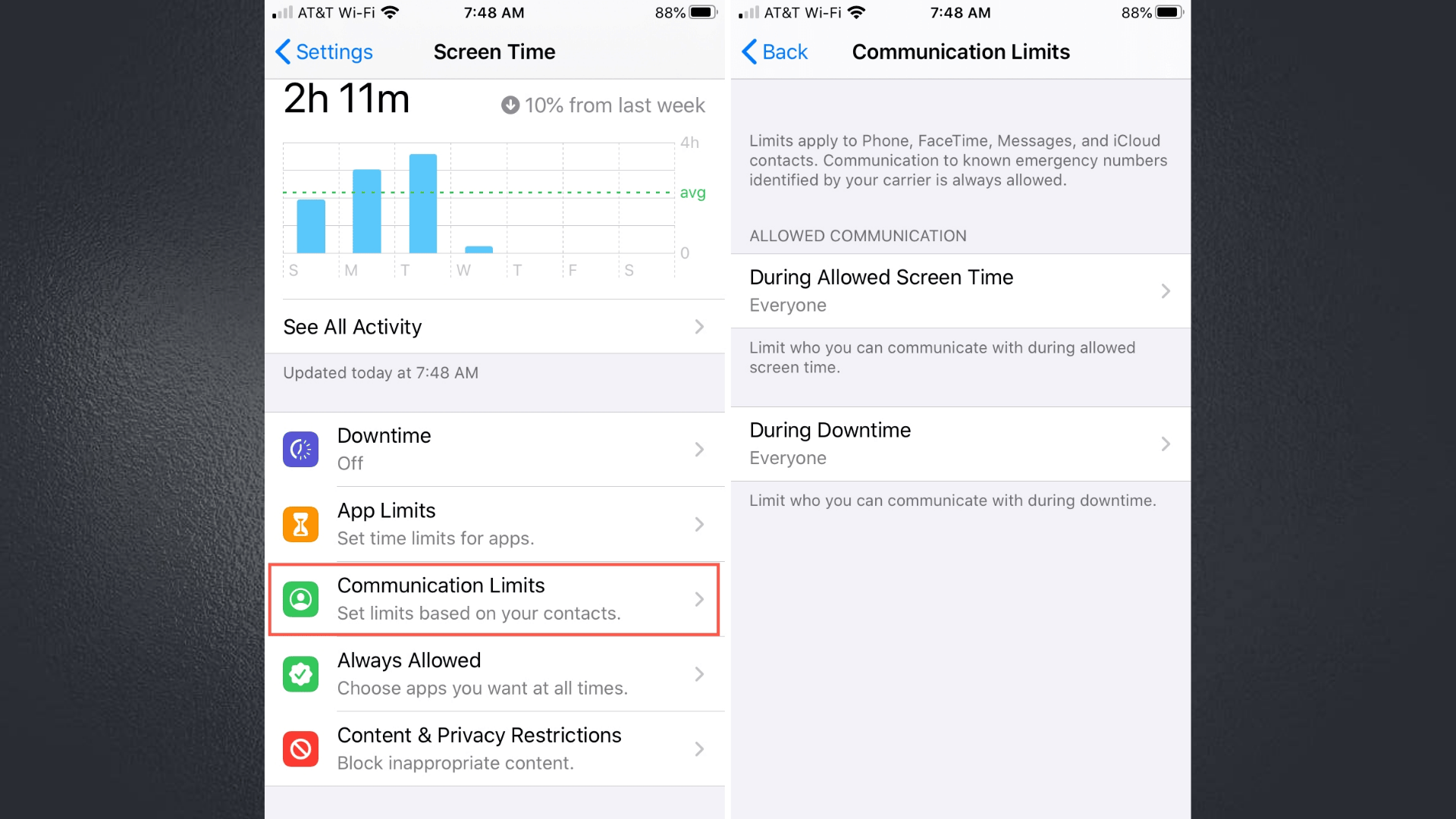 screen-time-communication-limits-settings-showing-control-over-allowed-contacts-during-allowed-time-and-downtime-for-i-phone-parental-controls